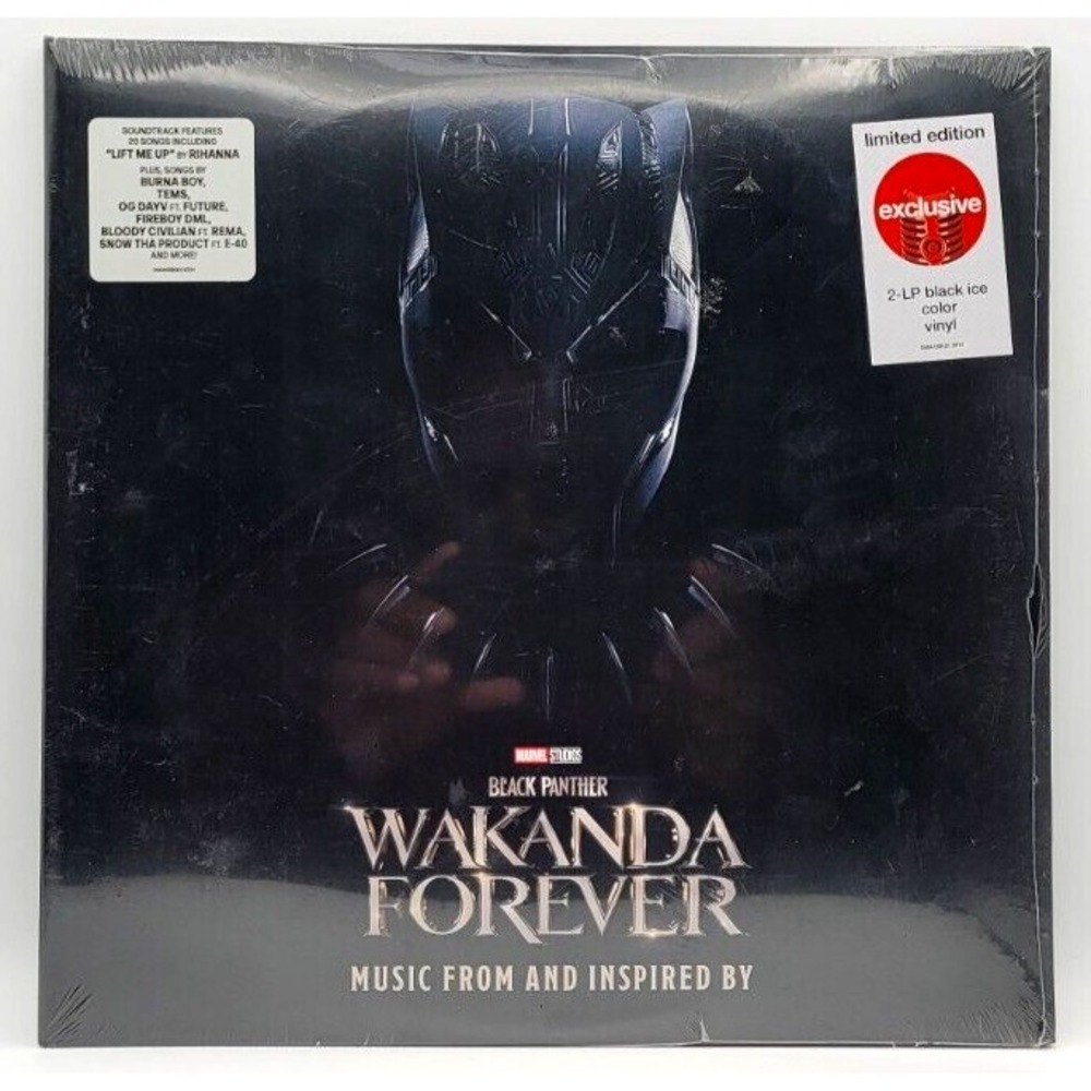 BLACK PANTHER: WAKANDA FOREVER OST - BLACK ICE COLOR VINYL *‎ FACTORY SEALED*